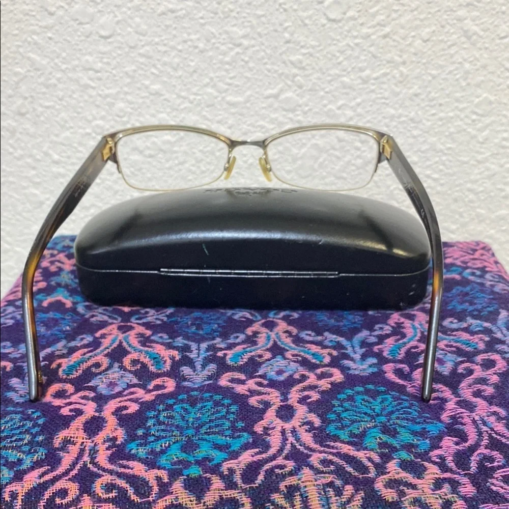 Dior Black and Gold Semi-Rimless Glasses